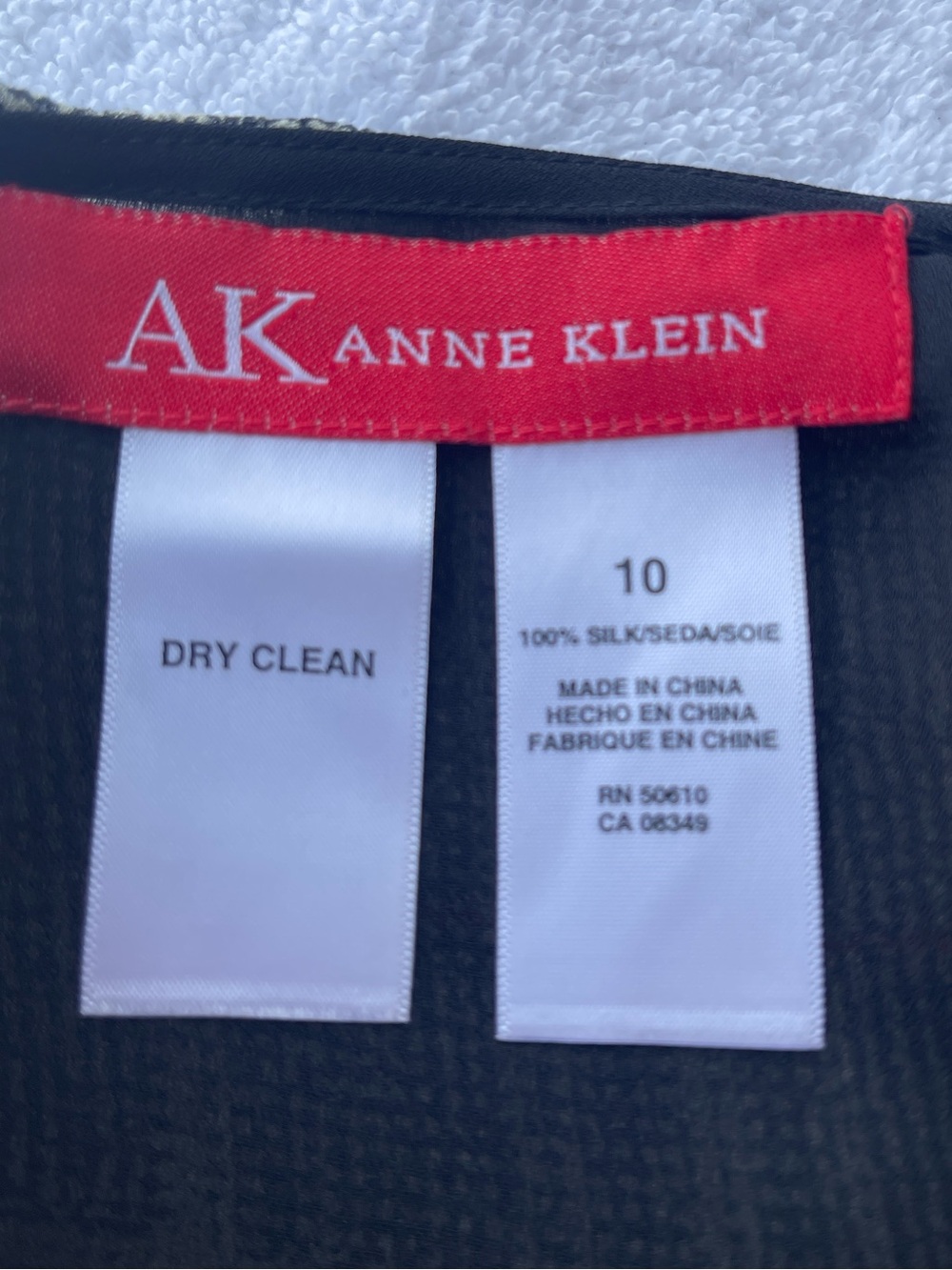 AK Anne Klein 100% Silk Plaid Midi Skirt Size 10 - Picture 9 of 13